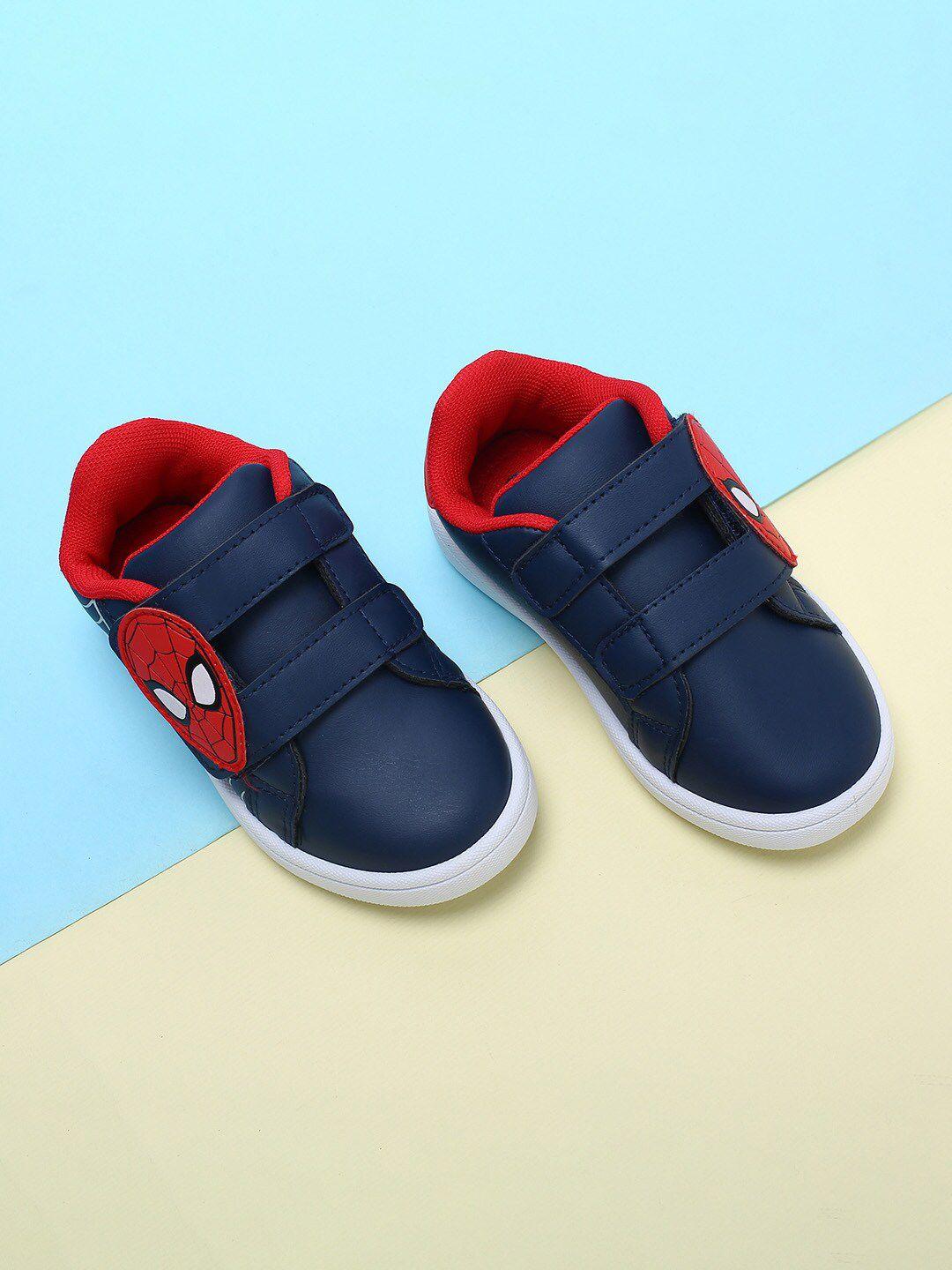 fame forever by lifestyle boys navy blue & red printed sneakers