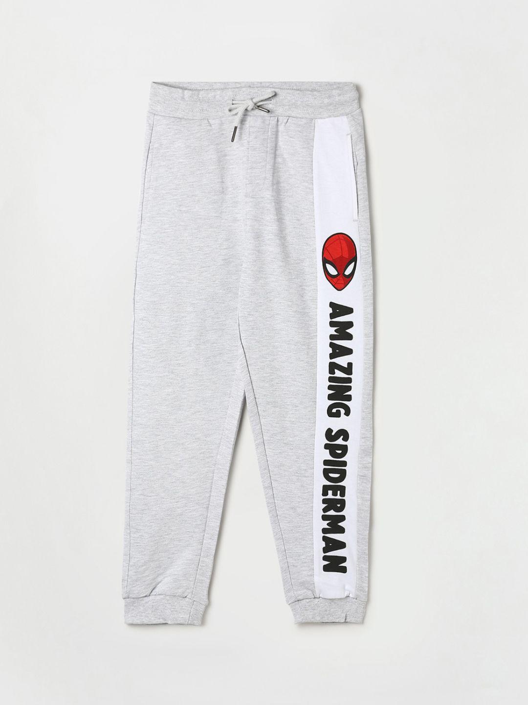 fame forever by lifestyle boys spiderman printed slim-fit joggers