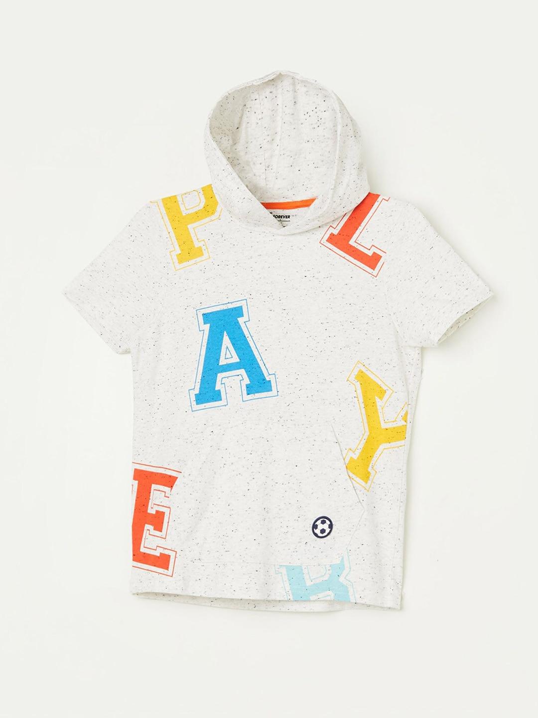 fame forever by lifestyle boys typography printed hooded t-shirt