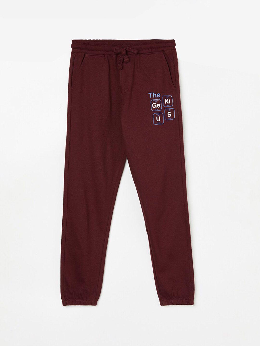 fame forever by lifestyle boys typography printed pure cotton track pants