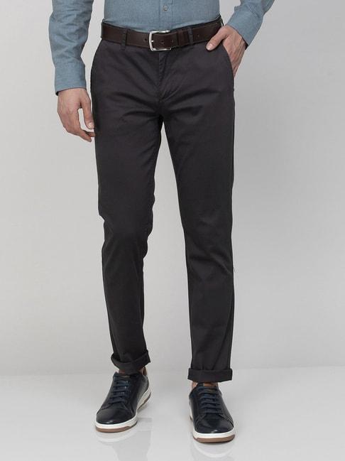 fame forever by lifestyle charcoal black slim tapered fit chinos