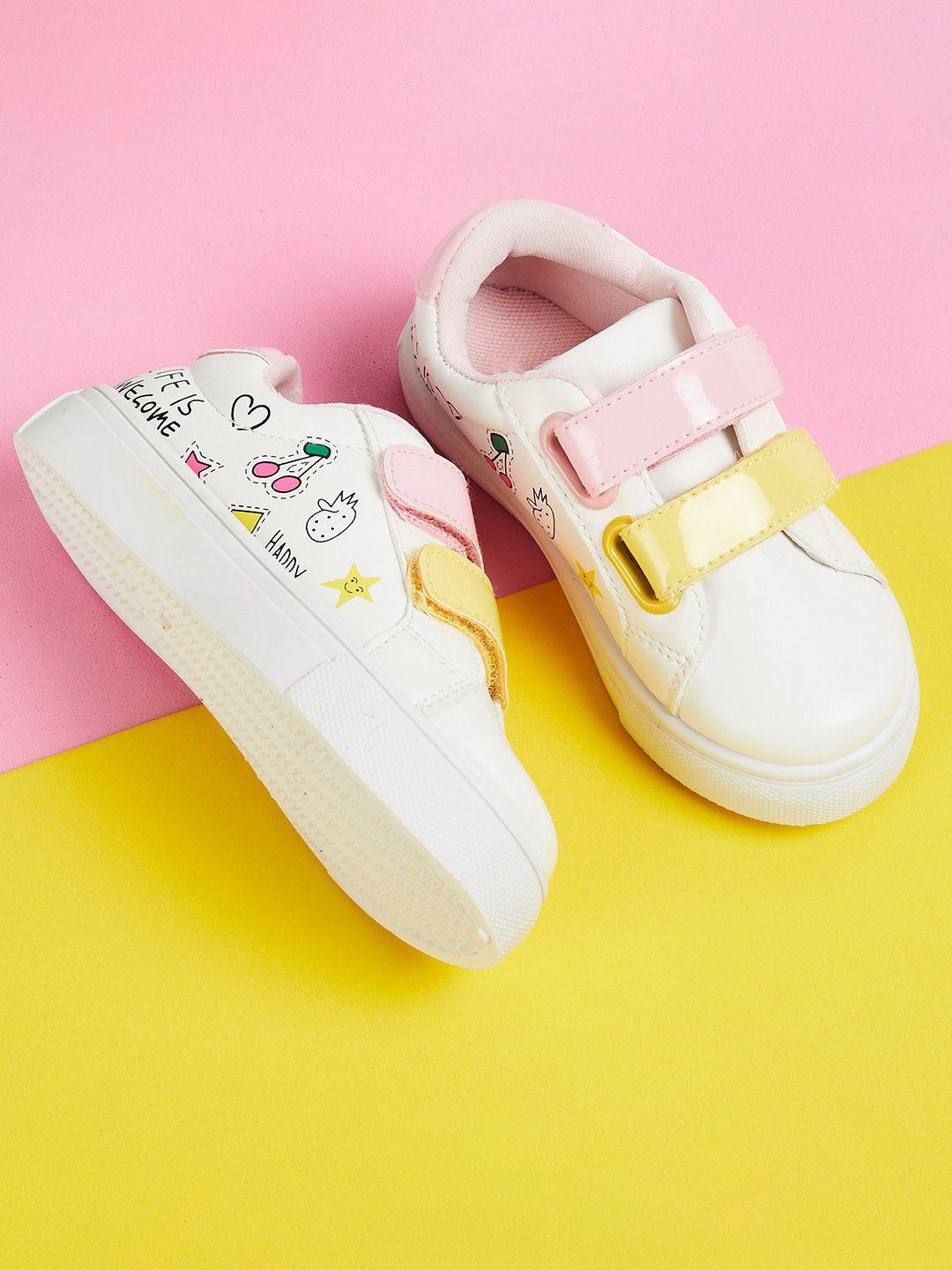 fame forever by lifestyle girls printed pu sneakers