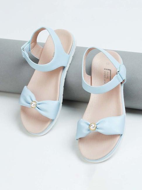 fame forever by lifestyle kids blue & pink ankle strap sandals
