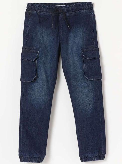 fame forever by lifestyle kids blue cotton regular fit jeans