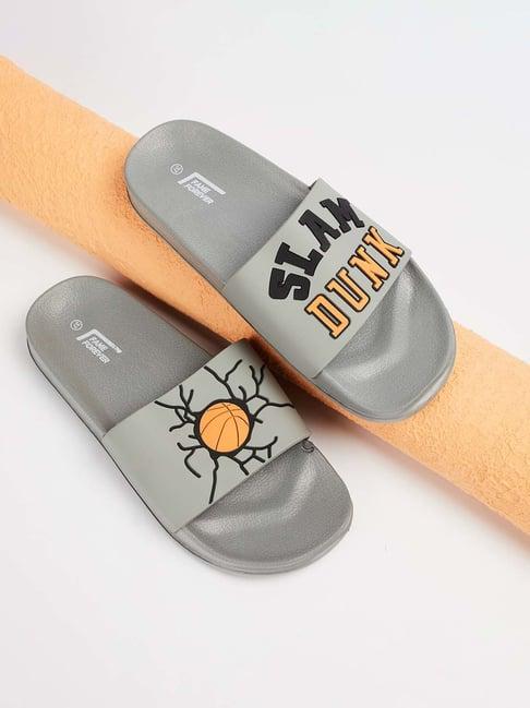 fame forever by lifestyle kids grey casual slides