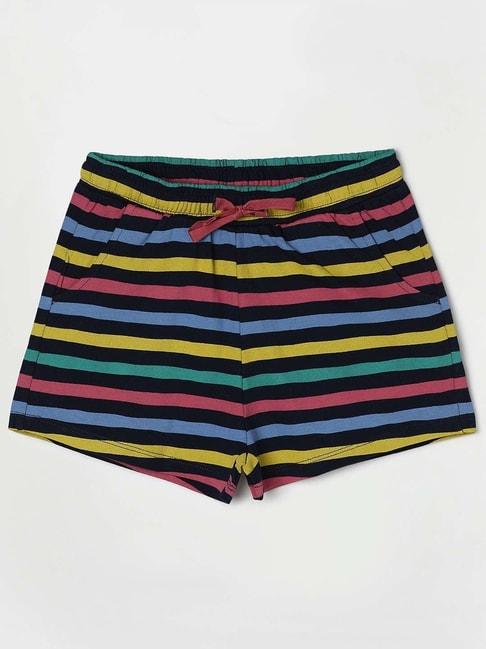 fame forever by lifestyle kids multicolor cotton striped shorts