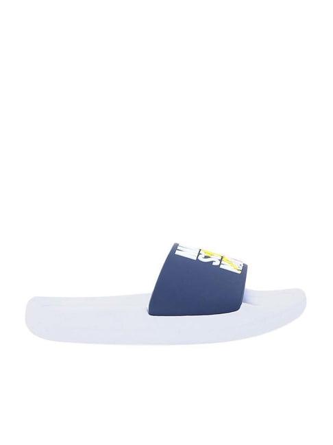 fame forever by lifestyle kids navy & white casual slides