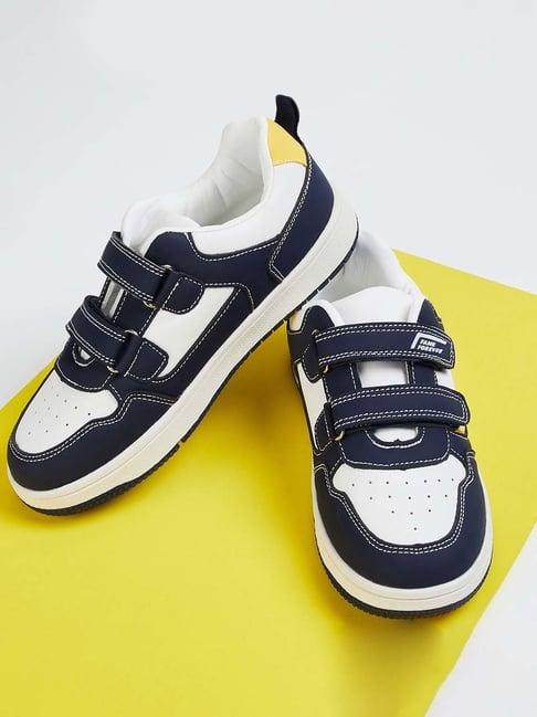 fame forever by lifestyle kids navy & white casual sneakers