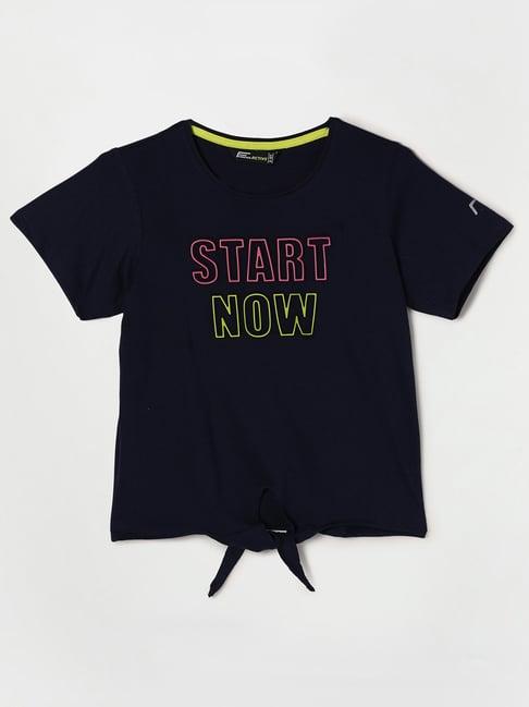 fame forever by lifestyle kids navy printed top