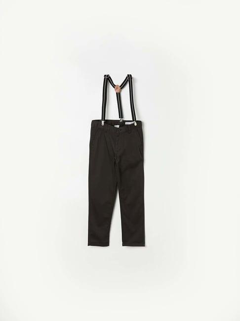 fame forever by lifestyle kids olive cotton slim fit pants