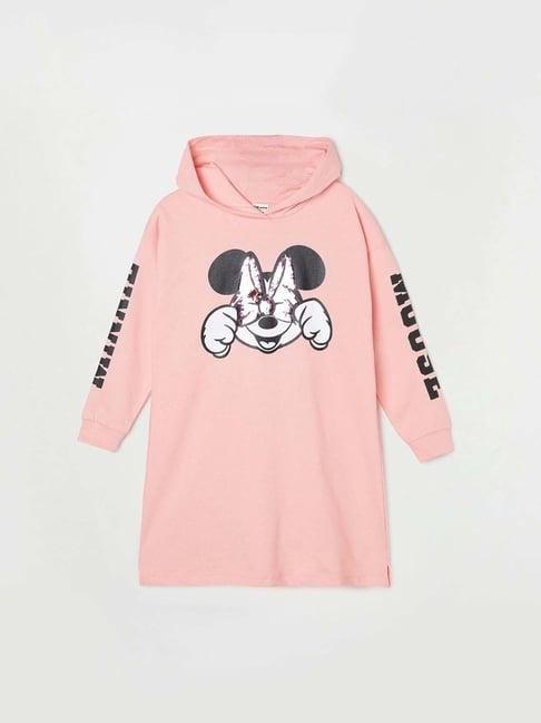 fame forever by lifestyle kids peach cotton printed full sleeves sweatshirt