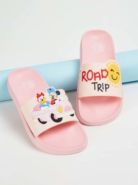 fame forever by lifestyle kids pink casual slides