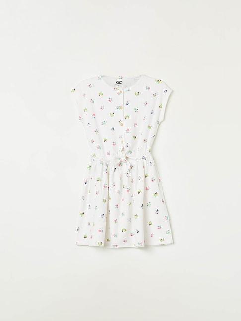 fame forever by lifestyle kids white floral print dress