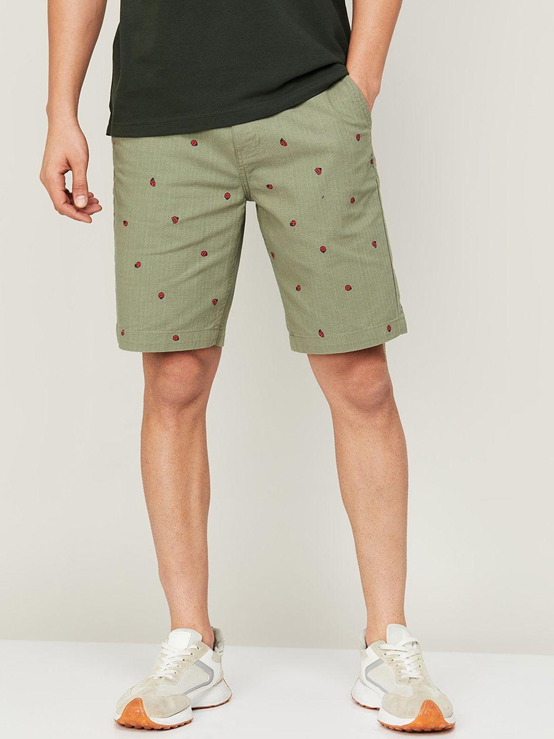 fame forever by lifestyle men conversational printed cotton shorts