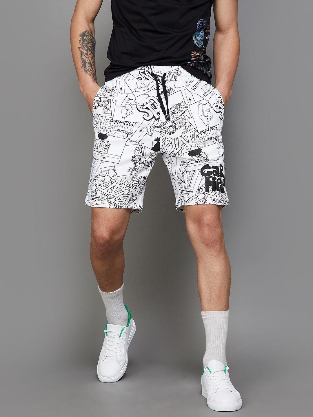 fame forever by lifestyle men garfield printed cotton regular shorts