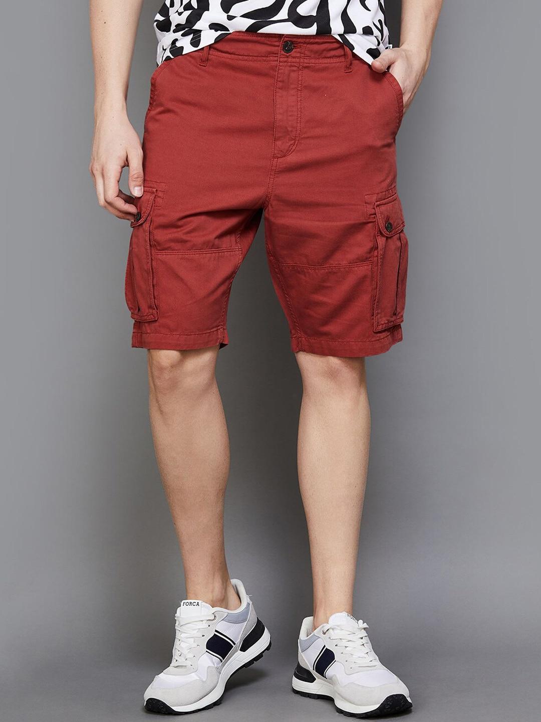 fame forever by lifestyle men mid rise cotton shorts