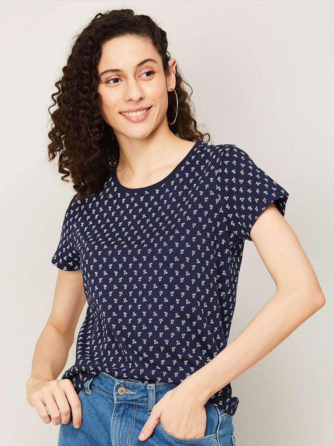fame forever by lifestyle pure cotton geometric print top