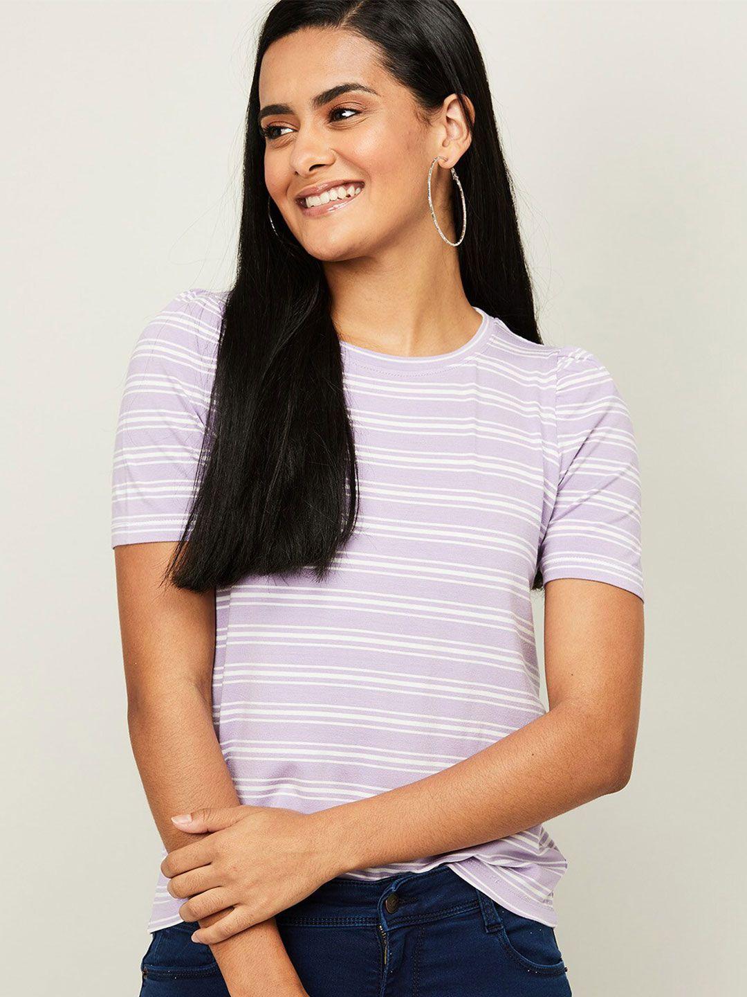 fame forever by lifestyle purple striped top