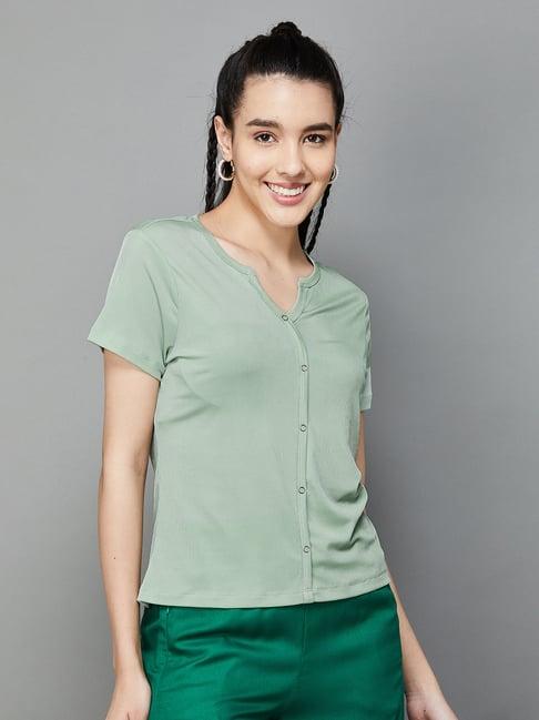 fame forever by lifestyle sage green short sleeve top