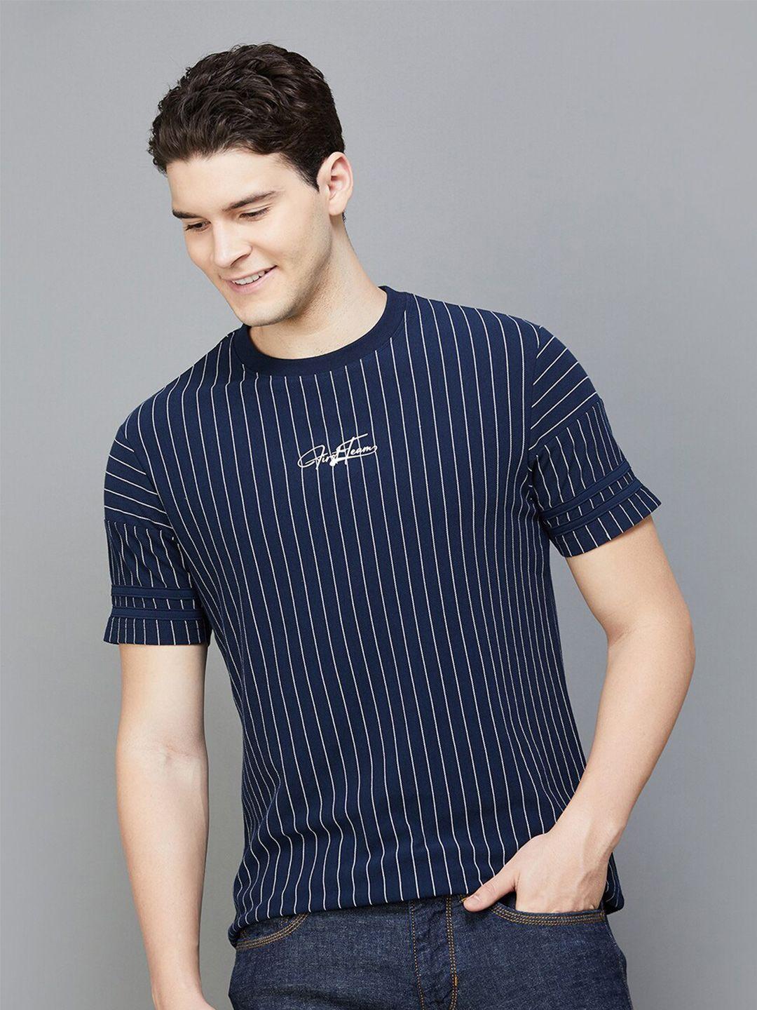 fame forever by lifestyle striped cotton t-shirt