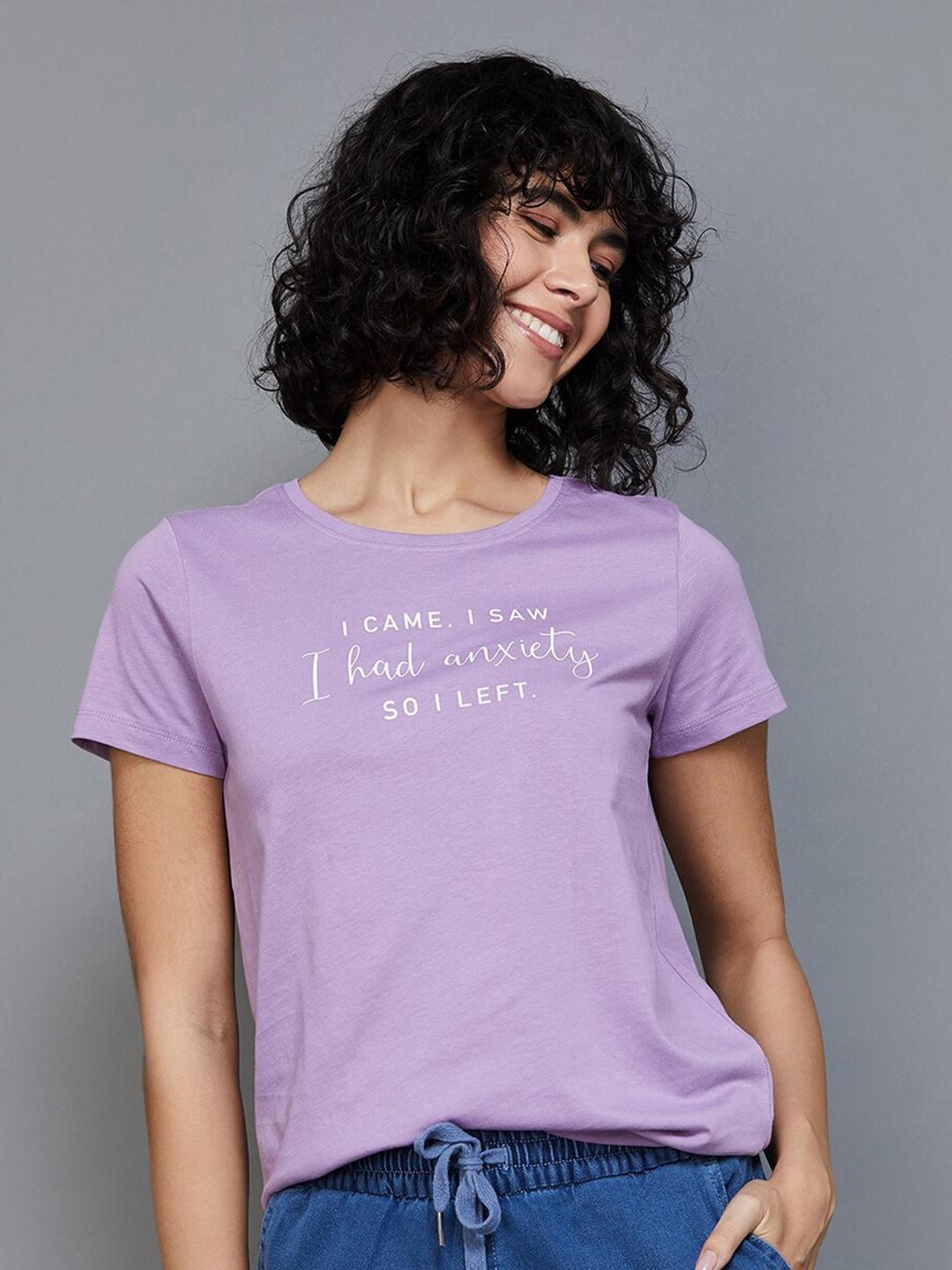 fame forever by lifestyle typography printed cotton top