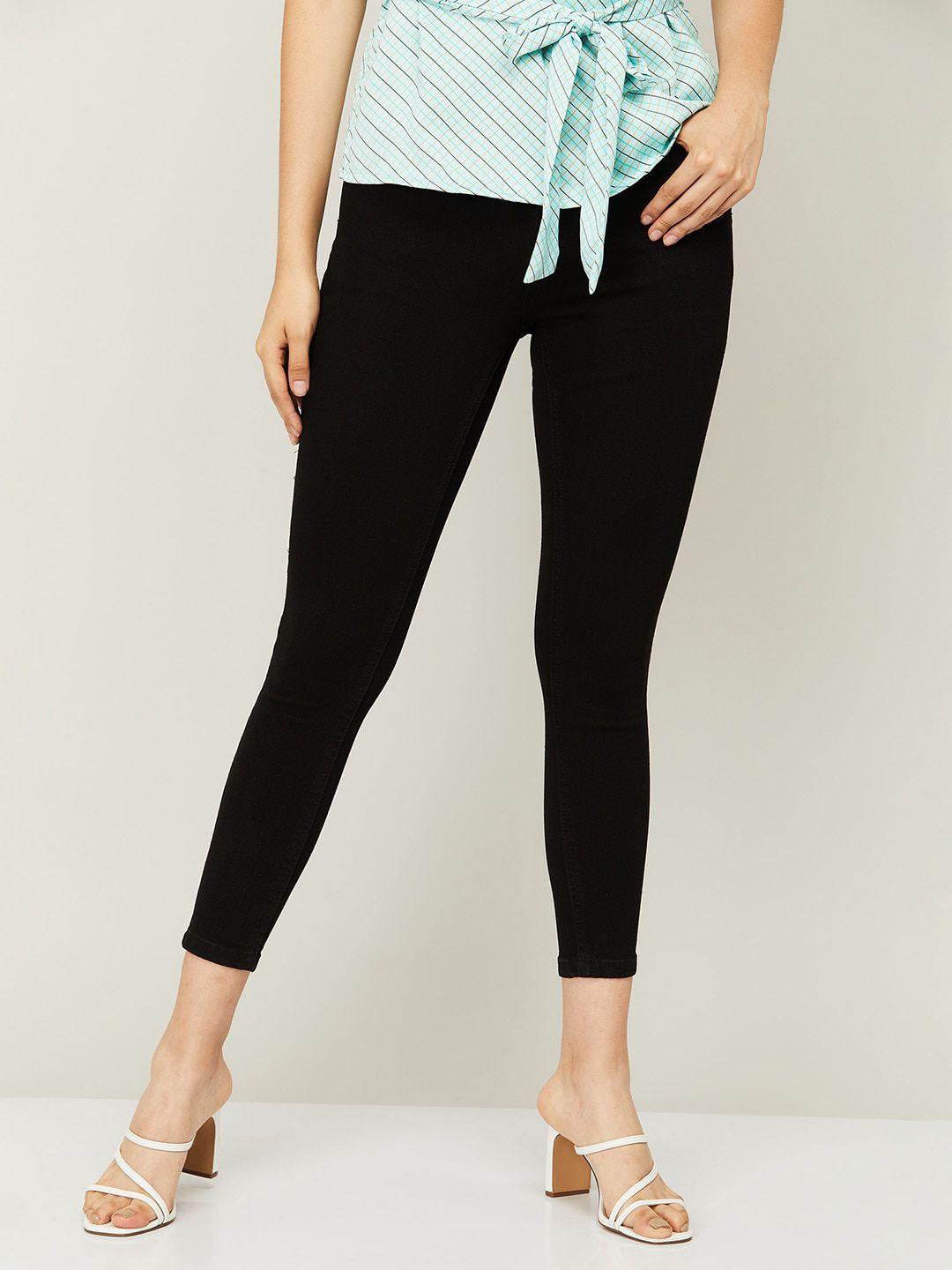 fame forever by lifestyle women black skinny fit jeans