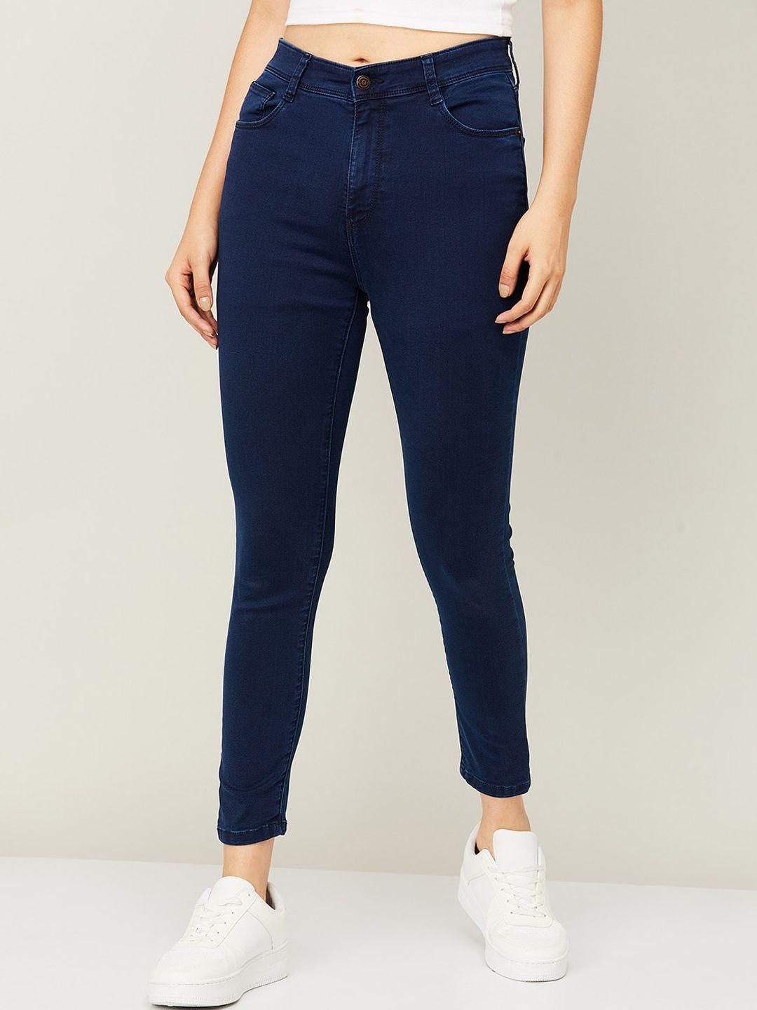 fame forever by lifestyle women blue stretchable cotton jeans