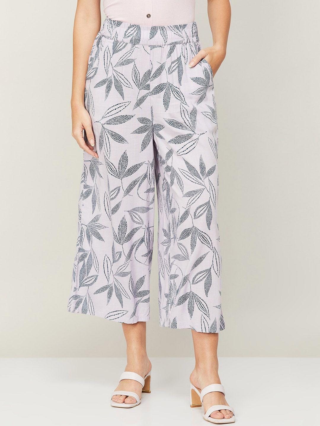 fame forever by lifestyle women floral printed culottes trousers