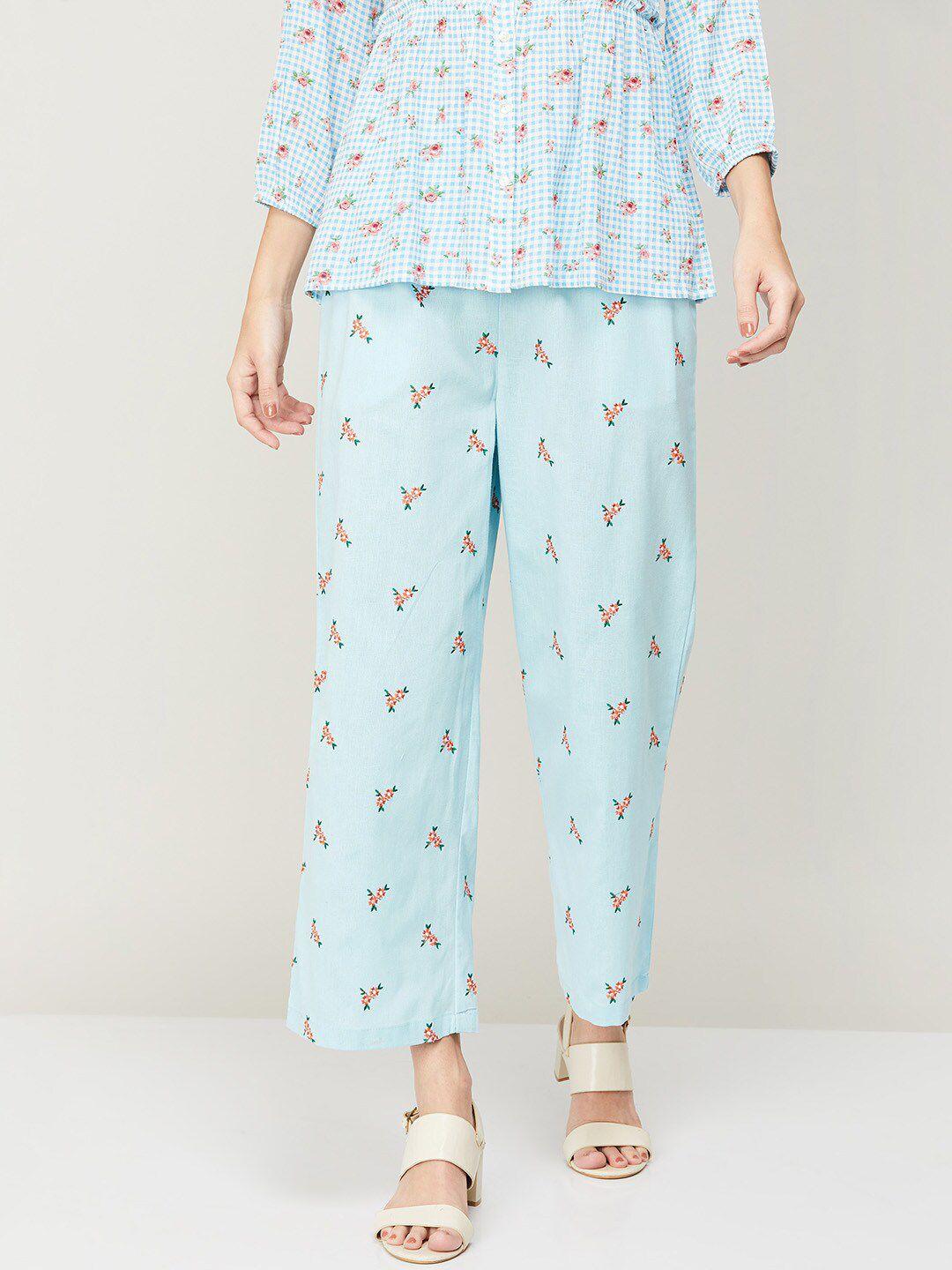 fame forever by lifestyle women floral printed trousers