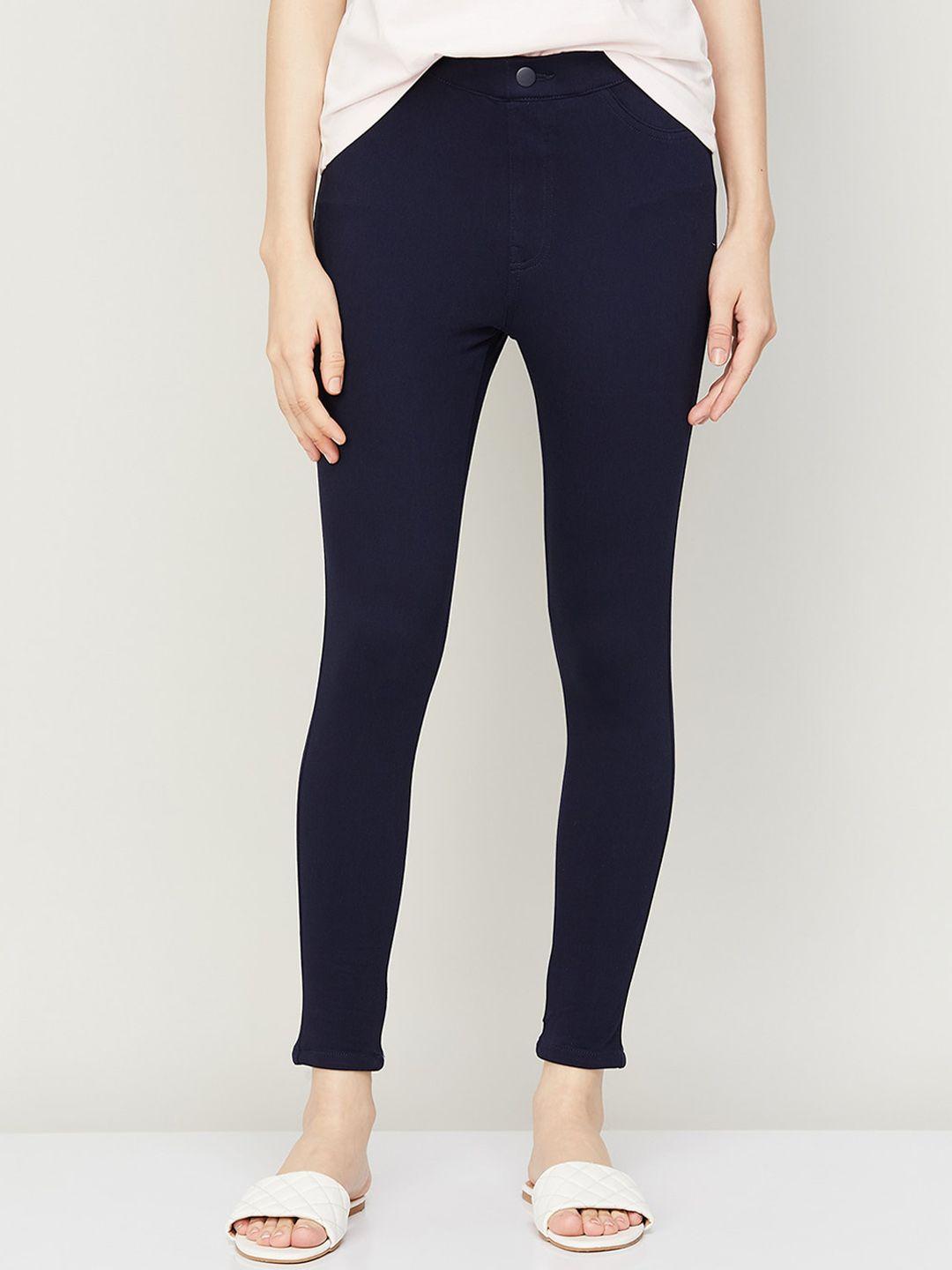 fame forever by lifestyle women mid-rise cotton trousers