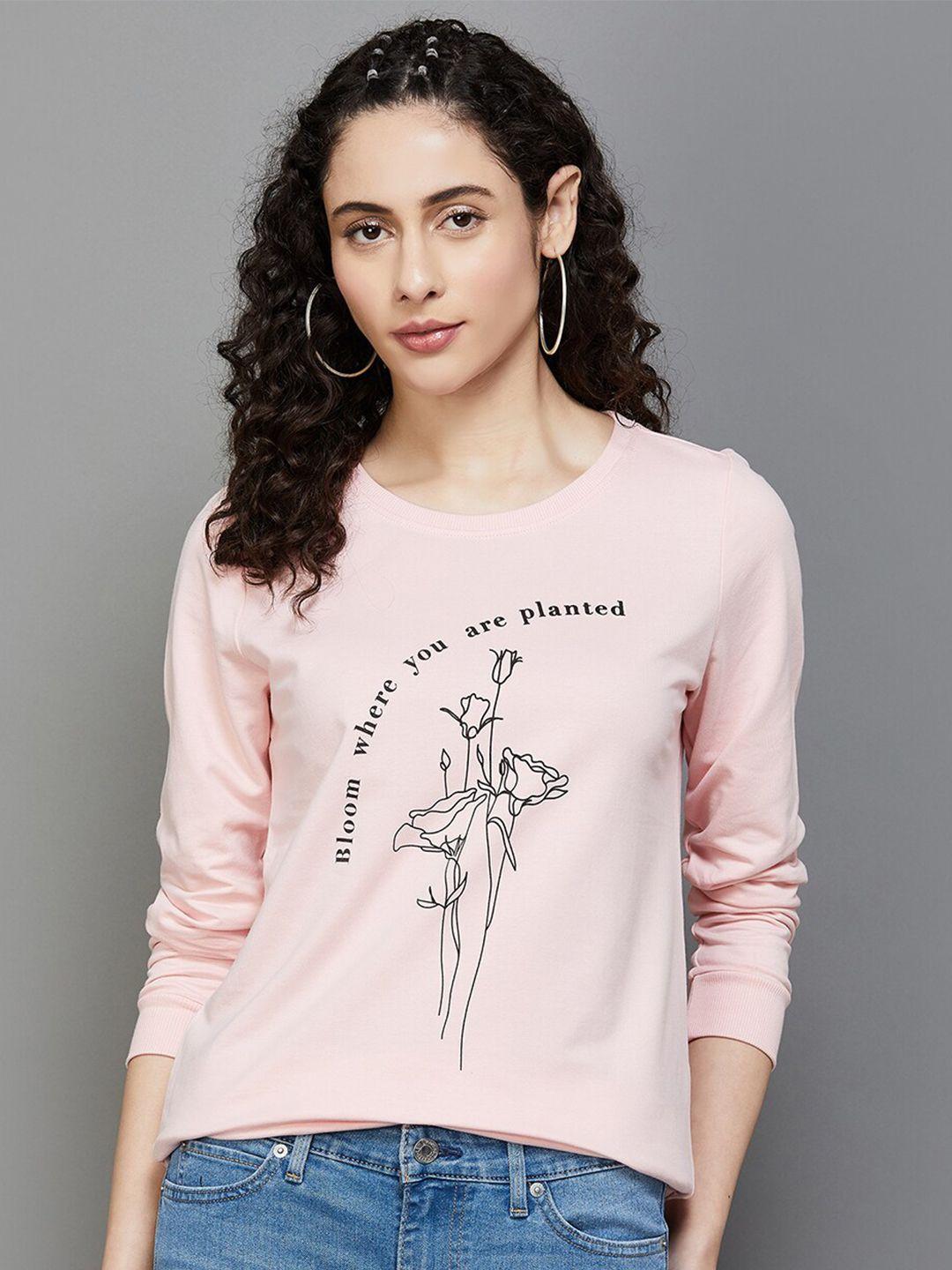fame forever by lifestyle women pink printed sweatshirt