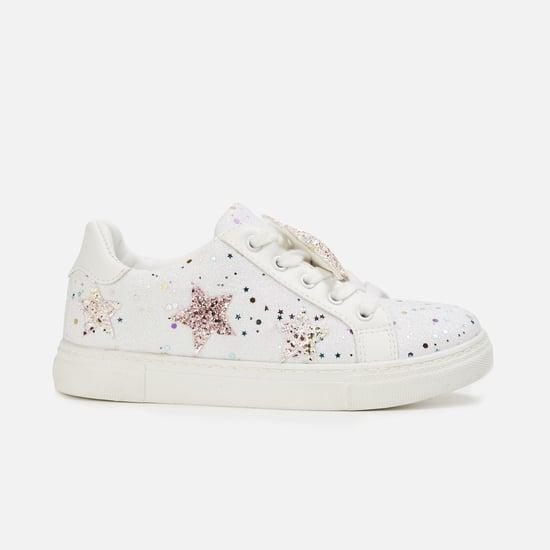 fame forever girls embellished lace-up casual shoes