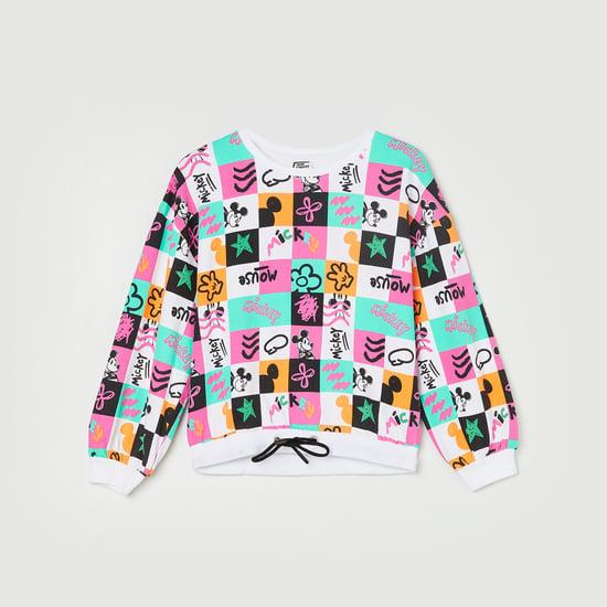 fame forever girls mickey mouse print sweatshirt