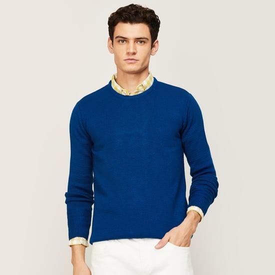 fame forever men textured pullover sweater