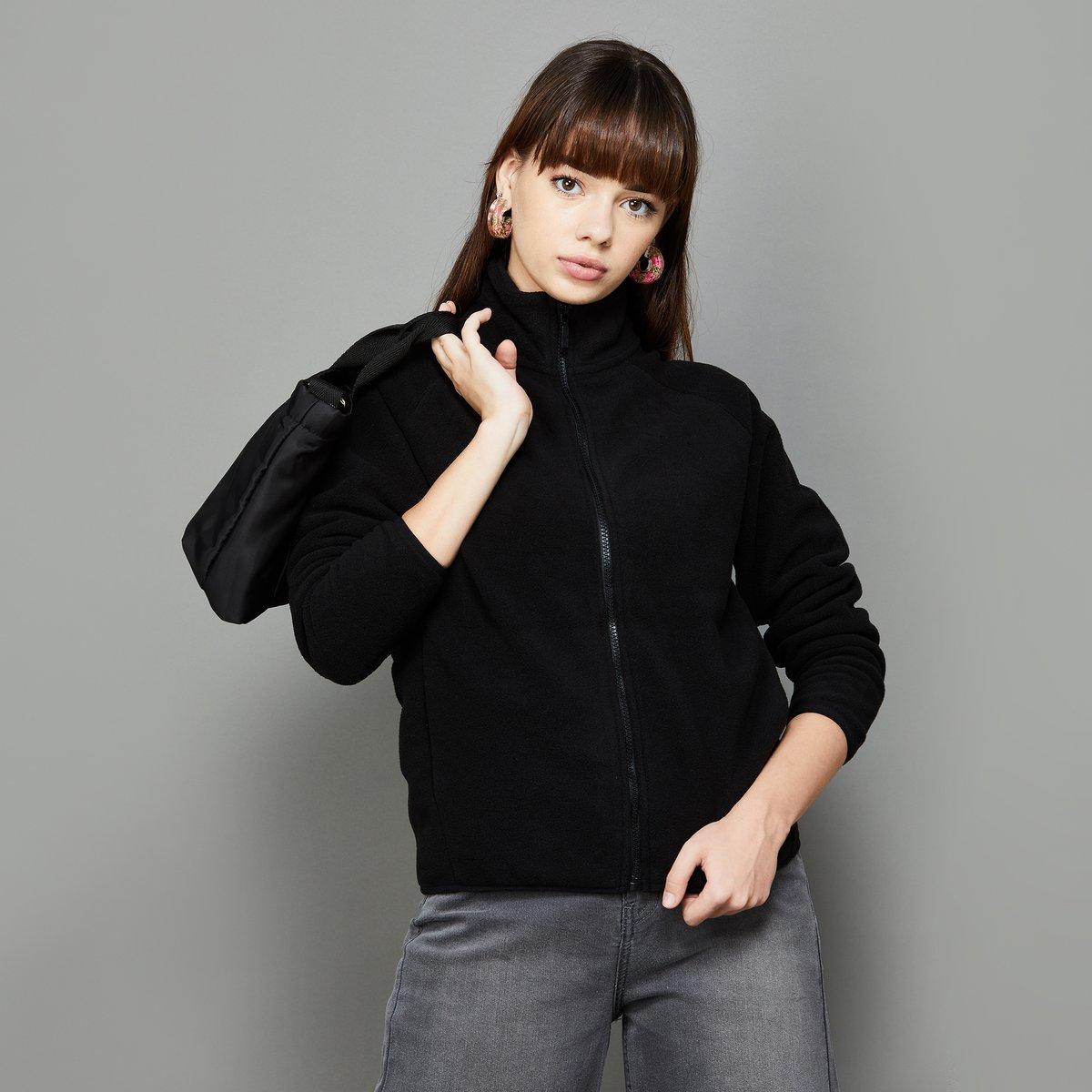 fame forever women solid casual jacket