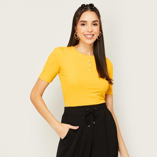 fame forever women textured top