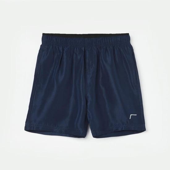 fame forever active boys solid elasticated shorts