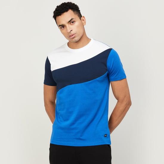 fame forever active men colourblock regular fit t-shirt