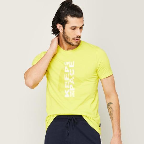 fame forever active men printed sports t-shirt