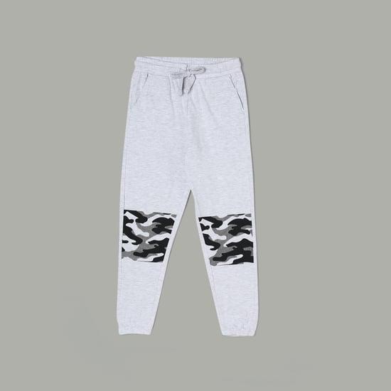 fame forever boys camouflage printed elasticated joggers