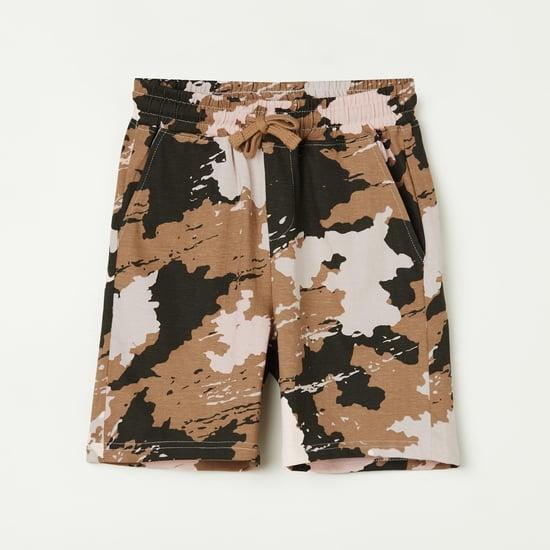 fame forever boys camouflage printed regular fit shorts