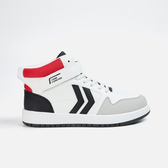 fame forever boys colourblocked lace-up shoes