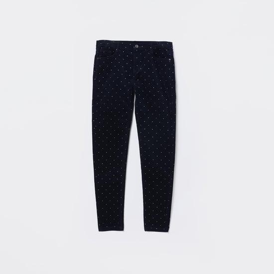 fame forever boys corduroy textured casual trousers