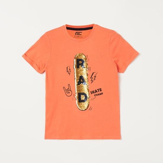 fame forever boys embellished neck t-shirt