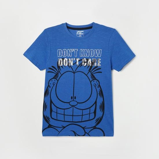 fame forever boys garfield printed crew neck t-shirt