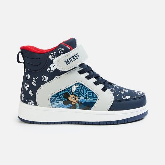 fame forever boys mickey mouse printed high-top sneakers
