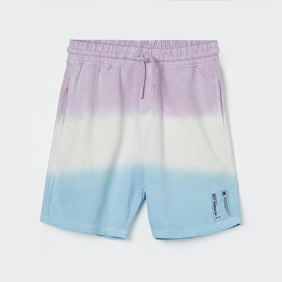 fame forever boys ombre colourblocked elasticated shorts