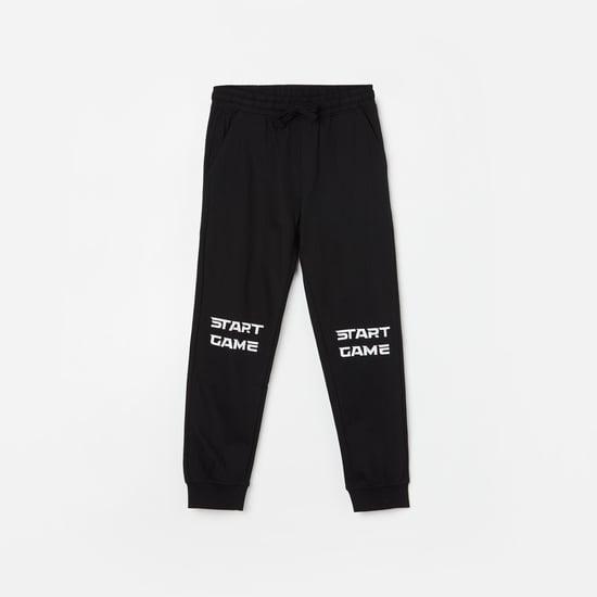 fame forever boys printed joggers