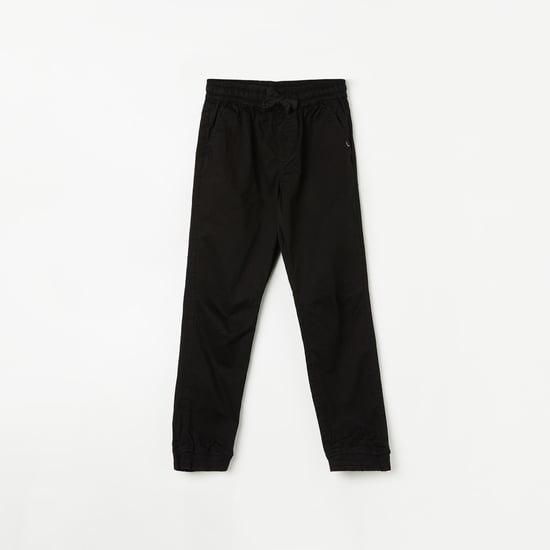 fame forever boys solid drawstring waist trousers