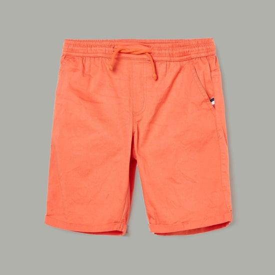 fame forever boys solid elasticated casual shorts